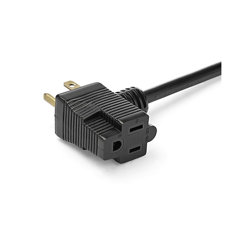 Startech 0.3 m NEMA 5-15P Male to NEMA 5-15R Female Cable - Black (PAC102)