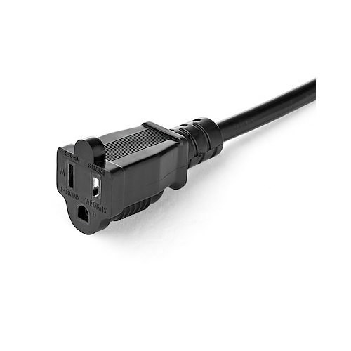 Startech 0.3 m NEMA 5-15P Male to NEMA 5-15R Female Cable - Black (PAC102)