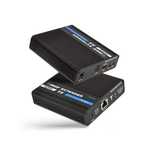 4K HDMI Extender Balun by OREI - UltraHD 4K @ 60Hz 4:4:4 Over Single CAT6/7 Cable with HDR, & IR Control, RS-232 - Up to 230 Ft with CAT6- Loop Out -