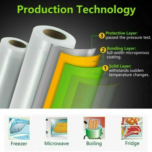 Vacuum Sealer Bags for Food, 4 Rolls Food Saver Bags Rolls,Commercial Grade, Heavy Duty, BPA Free,Great for vac Storage