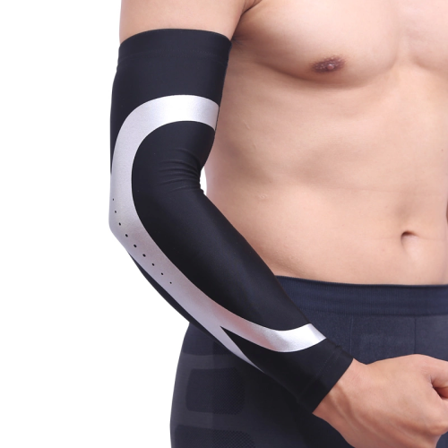 Arm Sleeves Cover Compression Quick Dry Running Basketball Elbow Protector CA- XL (27-35cm)