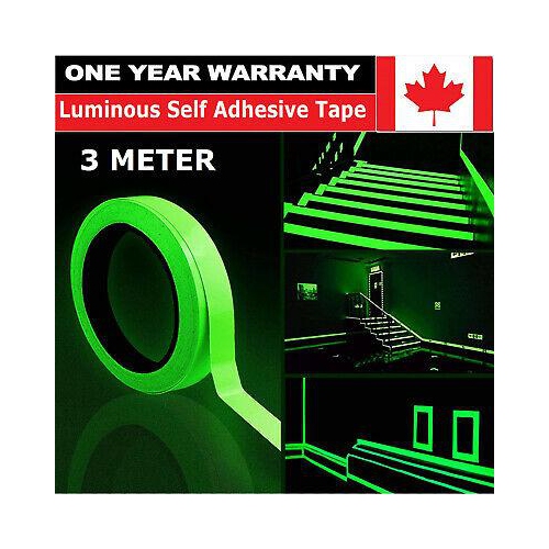 Ruban lumineux autocollant de sécurité phosphorescent pour autocollants de Home Design à installer soi-même
