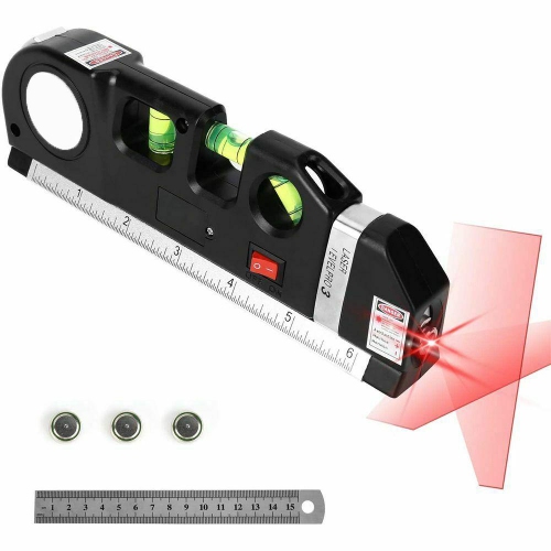 NEW Multipurpose Laser Level Vertical Horizon Measuring Tape Aligner Ruler Steel