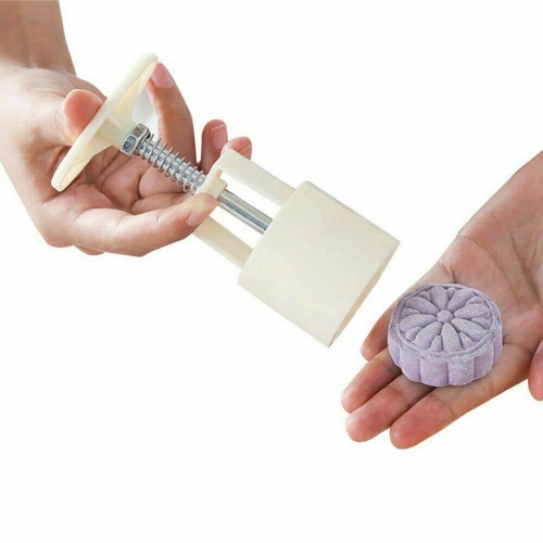 Moon Cake Mould with Stamps for Flowers Hand Pressure Fondant Baking Accessories