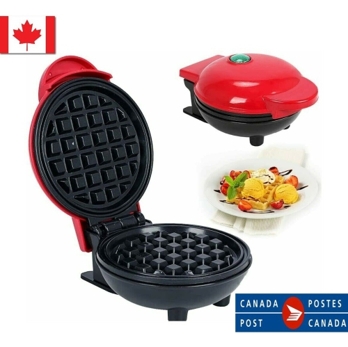 Mini Waffle Maker Non Stick Snacks Pancake Cake Breakfast Making Machine 350W CA