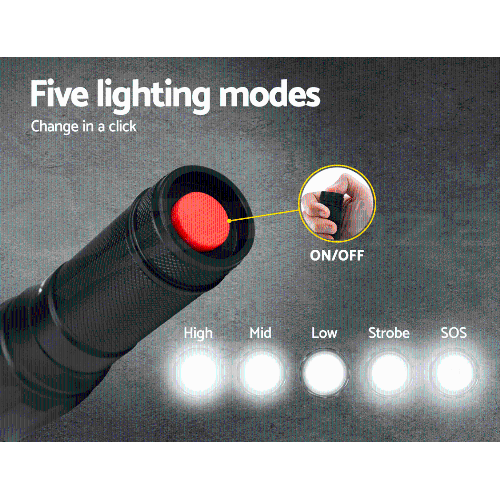 LED Flashlight Torch Set 18650 Battery Lamp Camping Light 60000 Lumens Zoomable