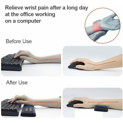 Keyboard and Mouse Wrist Rest Pad Set Foam Ergonomic Hand Palm Support Cushion