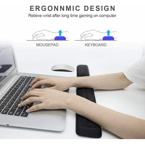 Keyboard and Mouse Wrist Rest Pad Set Foam Ergonomic Hand Palm Support Cushion