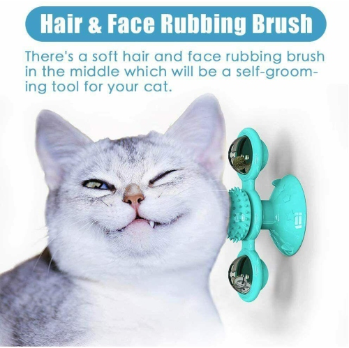 Pet Cat Dog Toy Turntable Windmill Ball Spinning Interactive Pet Massage Toys