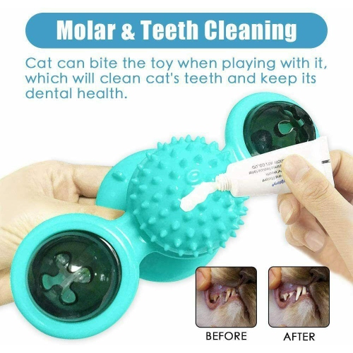 Pet Cat Dog Toy Turntable Windmill Ball Spinning Interactive Pet Massage Toys