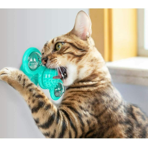 Pet Cat Dog Toy Turntable Windmill Ball Spinning Interactive Pet Massage Toys