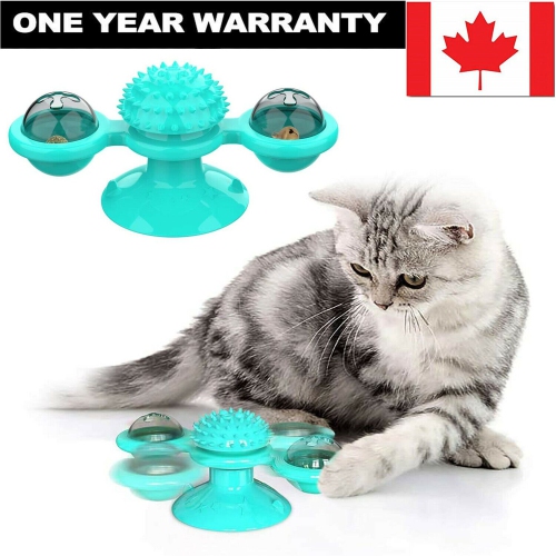 Pet Cat Dog Toy Turntable Windmill Ball Spinning Interactive Pet Massage Toys