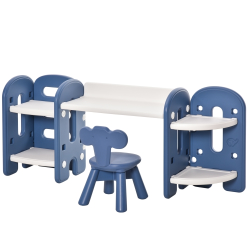Qaba Kids Adjustable Table And Chair, Best Table And Chair Set For 2 Year Old