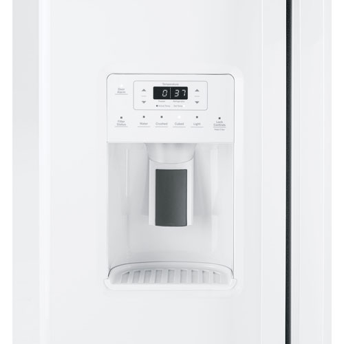 Réfrigérateur congélateur juxt. 23 pi³ 33 po distributeur eau/glace Whirlpool - Blanc