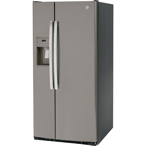 GE 33" 23 Cu. Ft. Side-By-Side Refrigerator with Water & Ice Dispenser - Slate
