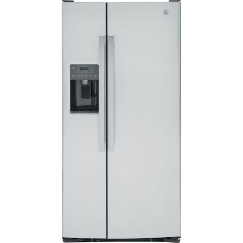 GE 33" 23 Cu. Ft. Side-By-Side Refrigerator with Water & Ice Dispenser - Stainless Steel