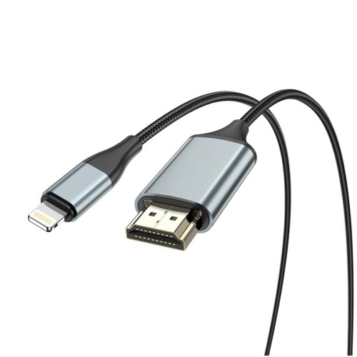 Câble adaptateur Lightning à HDMI (6.6 pi) pour projecteur AppleTV  numérique iPhone iPad à 1080p télé HD, noir