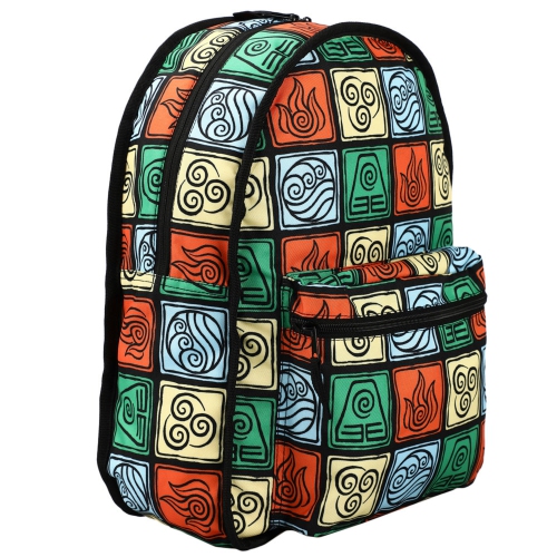 Avatar Anime Cartoon Appa and Momo Characters Reversible 3D Faux Fur Backpack