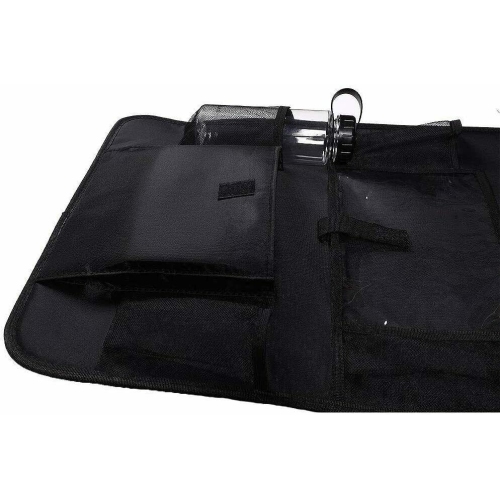 Foldable Car Back Seat Organizer Leather Storage Bag Table Tray Cup Holder iPad