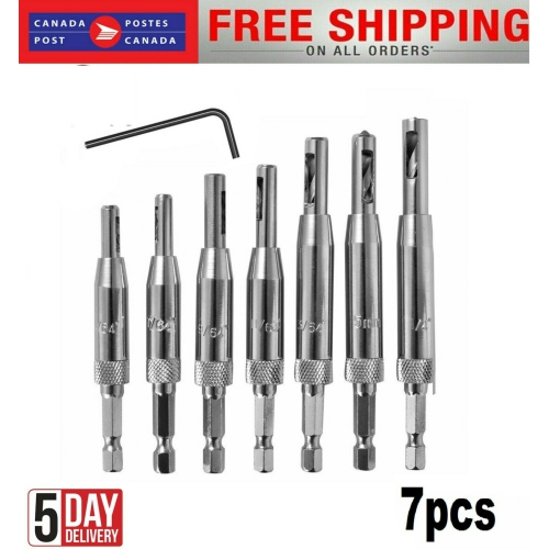 Drill Bit Set Hole Puncher Hinge Tapper for Doors Self Centering Woodworking