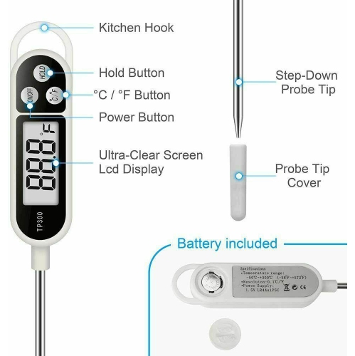 Digital Kitchen Thermometer For Meat Water Milk Cooking Candy Jam Meat BBQ Tools