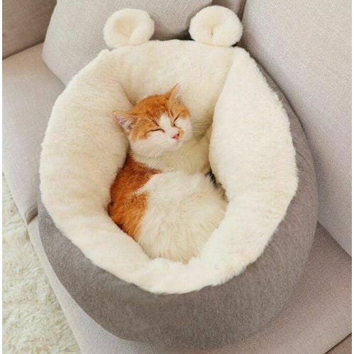 Lit de chat pour chats d’intérieur coussin non antidérapant lavable Chiot Nest de Comfy Kitten