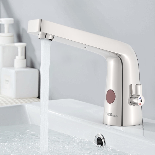 Automatic Touchless Infrared & Wave Sensor Bathroom Basin Faucet, Chrome Finish - LIVINGbasics