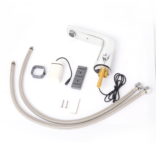 Automatic Touchless Infrared & Wave Sensor Bathroom Basin Faucet, Chrome Finish - LIVINGbasics