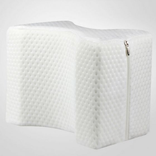 Orthopedic Knee Pillow for Sciatica Relief, Back Pain, Leg Pain, Pregnancy, Hip and Joint Pain - Memory Foam Wedge Contour for Side, Back & Side