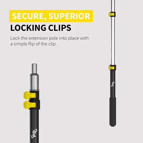 PD 1.5-to-3 Foot Telescopic Extension Pole, Multi-Purpose Paint Roller Extension