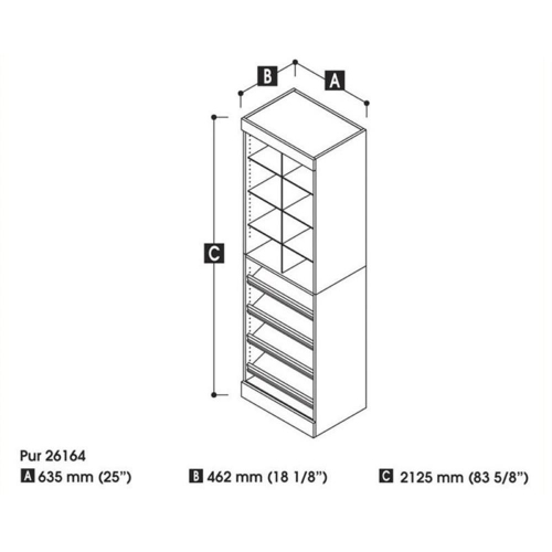 Pur 25“ Closet Organizer - White