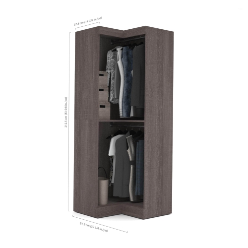 Pur 33W Corner Closet Organizer - Bark Grey