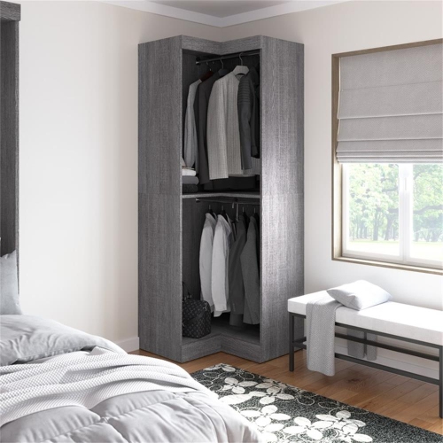 Pur 33W Corner Closet Organizer - Bark Grey