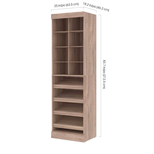 Pur 25“ Closet Organizer - Rustic Brown