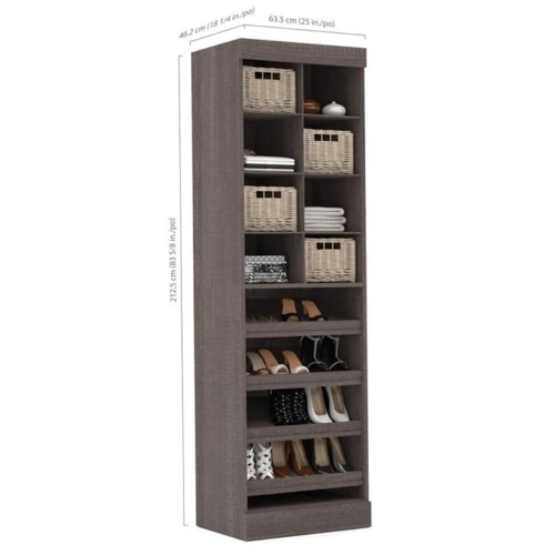 Pur 25“ Closet Organizer - Bark Grey