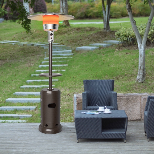 Costway 48,000BTU Outdoor Patio Heater with Wheels and Shelf Tabletop Floor Standing