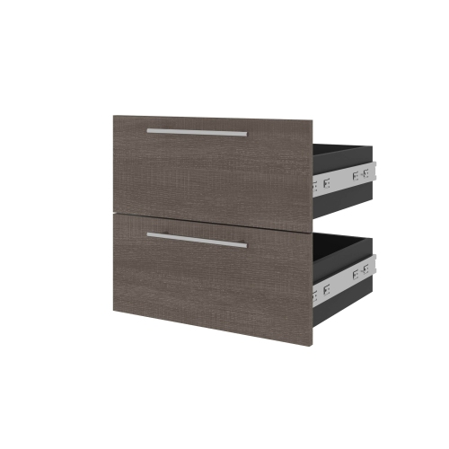 Orion 2 Drawer Set For Orion 20"W Narrow Shelving Unit - Bark Grey & Graphite