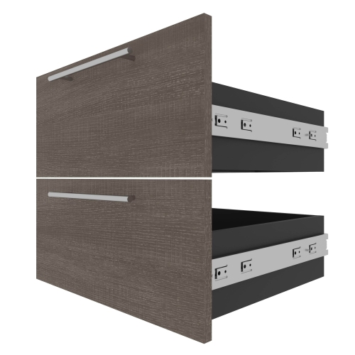 Orion 2 Drawer Set For Orion 20"W Narrow Shelving Unit - Bark Grey & Graphite