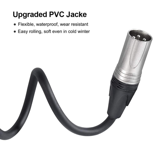 Weaving 3 Pin XLR Microphone Shielded Cable Male to Female Audio Extension Cord