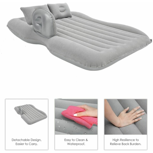 Portable Travel Camping Inflatable Air Mattress with Pillow Fits Most Car SUV