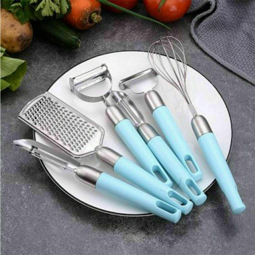 Silicone Cooking Utensils Heat Resistant Stainless Steel Heads Cooking set CA