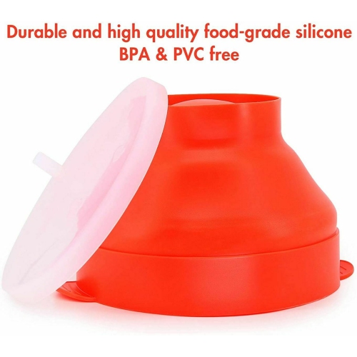 Popcorn Popper Maker Microwave Silicone Collapsible Bowl Container Kitchen Tool