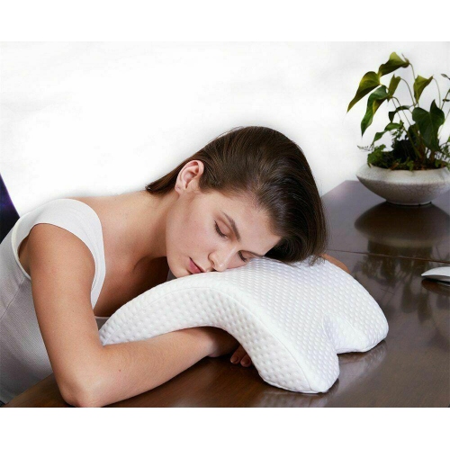 Slow Rebound Pressure Cuddle Pillow Memory Foam Travel Arched Pillow Couples CA