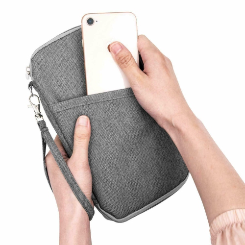 Pochette portefeuille de voyage porte-passeport porte-carte de crédit porte-documents porte-billets sac de rangement CA