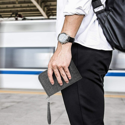 Pochette portefeuille de voyage porte-passeport porte-carte de crédit porte-documents porte-billets sac de rangement CA