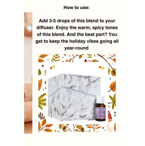 Vellum Wellness Silent Night Holiday Blend for Aroma Diffuser