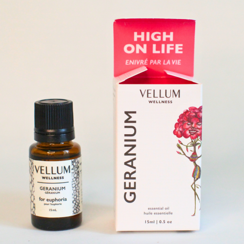 Vellum Wellness Geranium Essential Oil For Aroma Diffusers and Natural Skincare