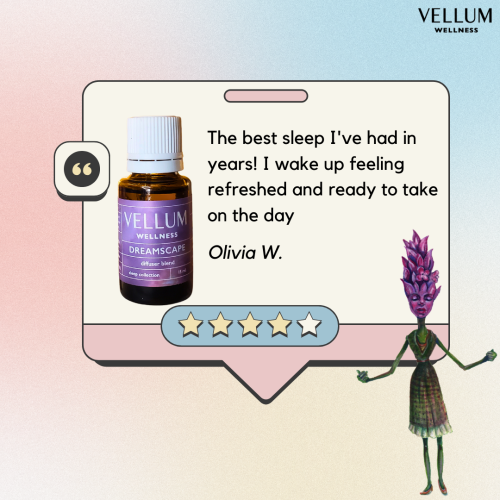 Vellum Wellness Dreamscape Sleep Essential Oil Blend 15 ml for use in Aroma Diffuser, Pillow Mist