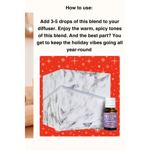 Vellum Wellness Festive Feeling Holiday Blend for Aroma Diffusers