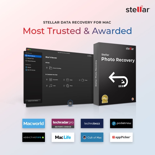 Stellar Data Recovery Software for Mac Standard Recovers Deleted Data, 1 PC 1 Year - Digital Download